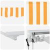 vidaXL Electric Retractable Awning Yellow and White 3.5 x 2 m