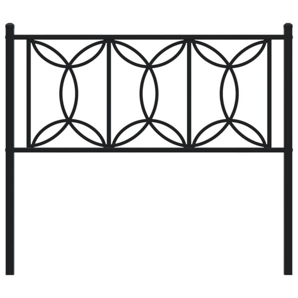 vidaXL Metal Replace Headboard Black 107 cm