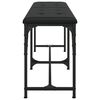 vidaXL Dining Bench Black 124x32x45 cm Steel and Faux Leather