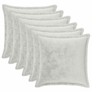 vidaXL Cushion Cover 6 pcs HOUTEN Light Grey 40 x 40 cm Flannel
