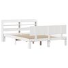 vidaXL Bed Frame with Headboard without Mattress White 135x190 cm Double