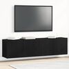 vidaXL TV Cabinets 2 pcs Black Oak 160x30x41 cm Engineered Wood