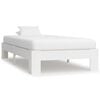 vidaXL Bed Frame without Mattress White Solid Pine Wood 90x200 cm