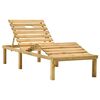 vidaXL Garden Sun Lounger with Table Impregnated Pinewood