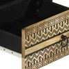 vidaXL Coffee Table Black 80x54x40 cm Solid Rough Wood Mango