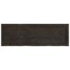 vidaXL Table Top Dark Brown 120x40x(2-4) cm Treated Solid Wood Oak