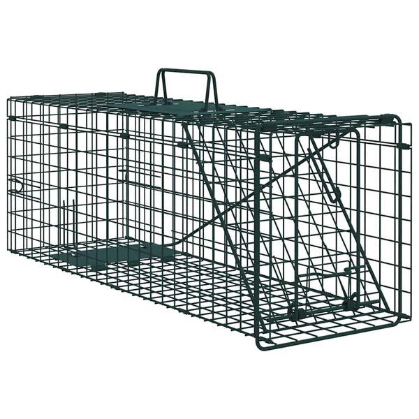 vidaXL Animal Trap Green 61 x 20 x 21.5 cm Steel