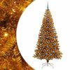 vidaXL Christmas Tree with 300 LEDs with Stand Gold 210 cm PET