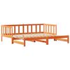 vidaXL Day bed with Trundle Wax Brown 203.5 x 184 x 66 cm