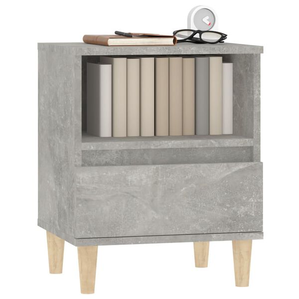 vidaXL Bedside Cabinets 2 pcs Concrete Grey 40x35x50 cm