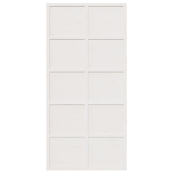 vidaXL Barn Door White 100x208 cm Solid Wood Pine
