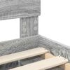 vidaXL Bed Frame Grey Sonoma 90 x 190 cm Solid Pine Wood