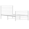 vidaXL Metal Bed Frame without Mattress with Footboard White 80x200cm