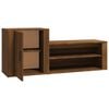 vidaXL Shoe Cabinet Brown Oak 130x35x54 cm Engineered Wood