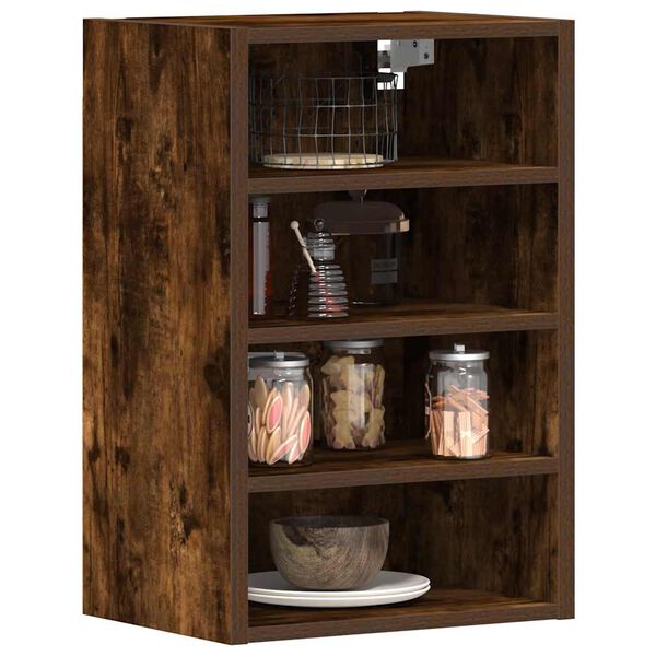 vidaXL Hanging Cabinet Riga Smoked Oak 40x29.5x60 cm Engineered Wood