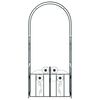 vidaXL Garden Arch with Lock Black 102 x 50 x 218 cm