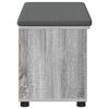 vidaXL Hall Bench with Cushion Plain Grey Sonoma 80 x 38 x 46 cm