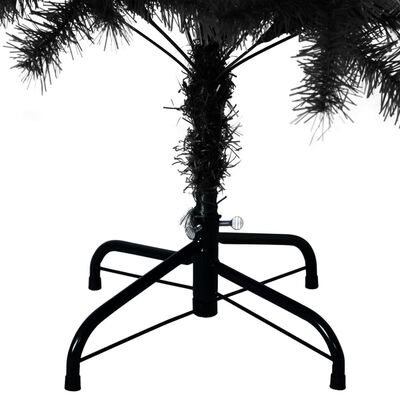 vidaXL Artificial Christmas Tree with Stand Black 150 cm PVC