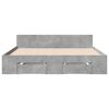 vidaXL Bed Frame with Drawers without Mattress Concrete Grey 135x190 cm Double