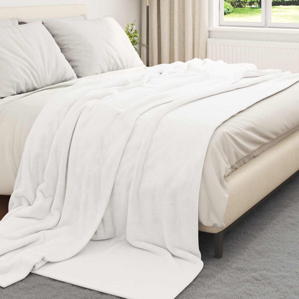 vidaXL Throw Blankets 6 pcs White 220 x 240 cm Fleece