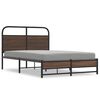 vidaXL Bed Frame without Mattress 140x190 cm Brown Oak Engineered Wood