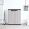 vidaXL Outdoor Storage Cabinet Grey and Black 65x37x85 cm PP