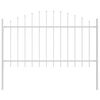 vidaXL Garden Fence 6 pcs White 170 x 140 cm Powder-Coated Steel