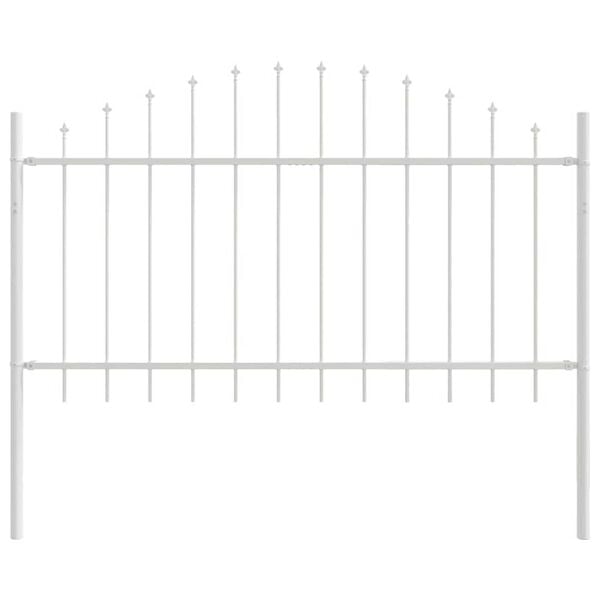 vidaXL Garden Fence 6 pcs White 170 x 140 cm Powder-Coated Steel