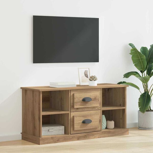 vidaXL TV Cabinet Artisan Oak 99.5 x 35.5 x 48 cm Engineered Wood