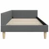 vidaXL Corner Bed Frame with Headboard Dark Grey 90 x 200 cm Fabric