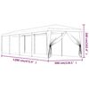 vidaXL Party Tent with 10 Mesh Sidewalls Red 3x12 m HDPE