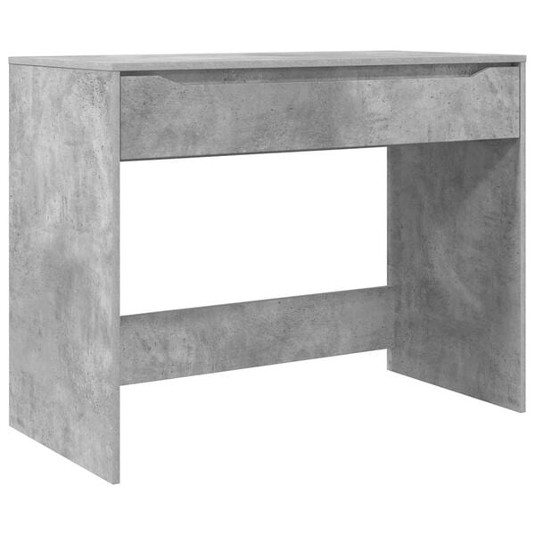 vidaXL Desk with Drawer Concrete Grey 100 x 50 x 78 cm Engineered Wood