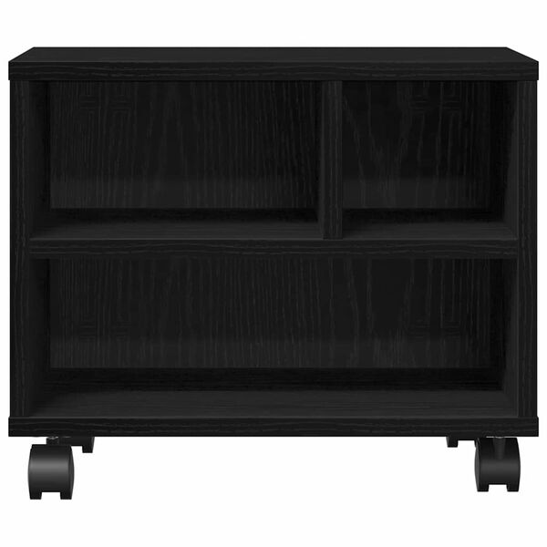 vidaXL Printer Stand Black Oak 41 x 32 x 33.5 cm Engineered wood