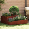 vidaXL Garden Planter Brown 100 x 100 x 50 cm Weathering Steel