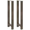 vidaXL Bar Table Legs Natural Steel 2 pcs 40x(110-111) cm Steel