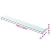 vidaXL Shelf Panel Glass Clear 100x12 cm