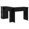 vidaXL Corner Desk Black Oak 140 x 113.5 x 75 cm Engineered Wood