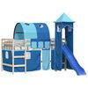 vidaXL Curtains for Loft Bed with Tunnel and Tower Blue