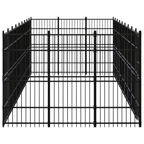 vidaXL Outdoor Dog Kennel Steel 24.88 m&sup2;