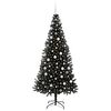 vidaXL Christmas Tree with 300 LEDs with Stand Black 210 cm PVC
