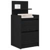 vidaXL Bedside Cabinet with 2 Drawers Black 38x34x80 cm