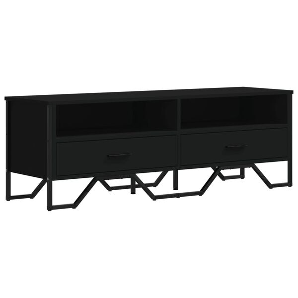 vidaXL TV Cabinet Black 122x34x41 cm Engineered Wood