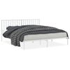 vidaXL Metal Bed Frame without Mattress with Headboard White 183x213cm