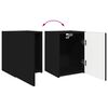 vidaXL TV Cabinet Set Wall-mounted 4 pcs Black Engineered Wood