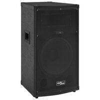 vidaXL Professional Passive Hifi Stage Speaker 1000 W Black 37x37x64cm