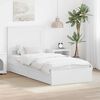 vidaXL Storage Bed with Headboard White 90 x 190 cm Engineered Wood