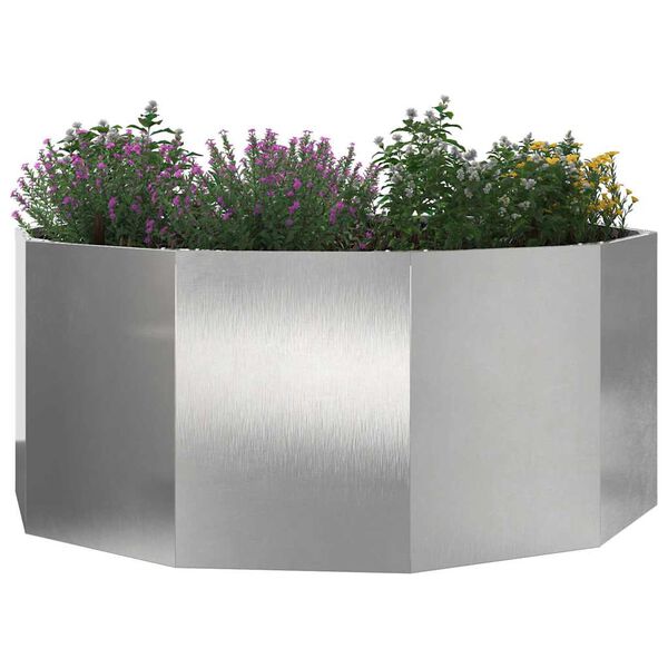 vidaXL Planter Silver 120 x 120 x 50 cm Stainless Steel