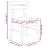 vidaXL Dining Chair 2 pcs White Solid Rubber Wood