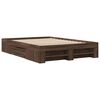 vidaXL Bed Frame without Mattress Brown Oak 140x190 cm Engineered Wood