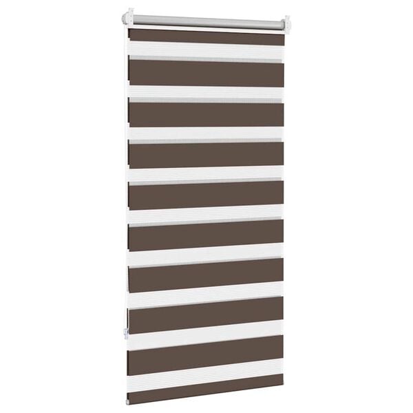 vidaXL Zebra blind 80.9x150 cm Fabric Width 76.7 cm coffee